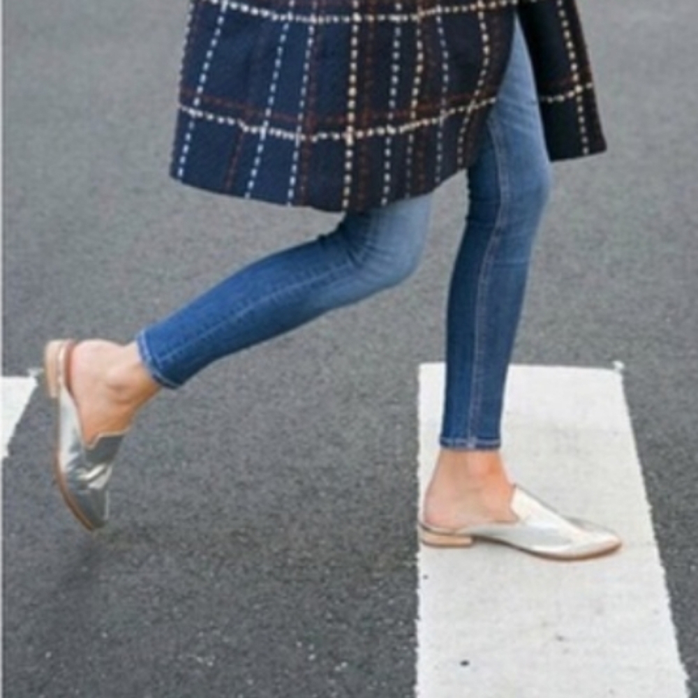 Halogen - Corbin Silver‎ Leather Mules